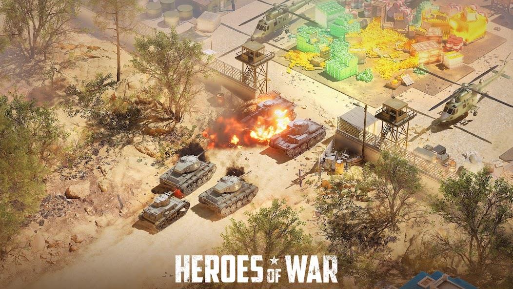 Heroes of War: Idle army game Mod ภาพหน้าจอ 2