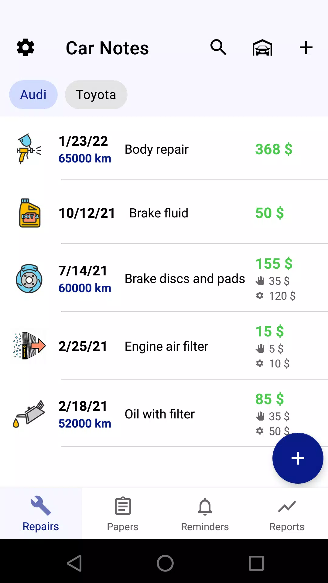 Car service tracker Captura de tela 1