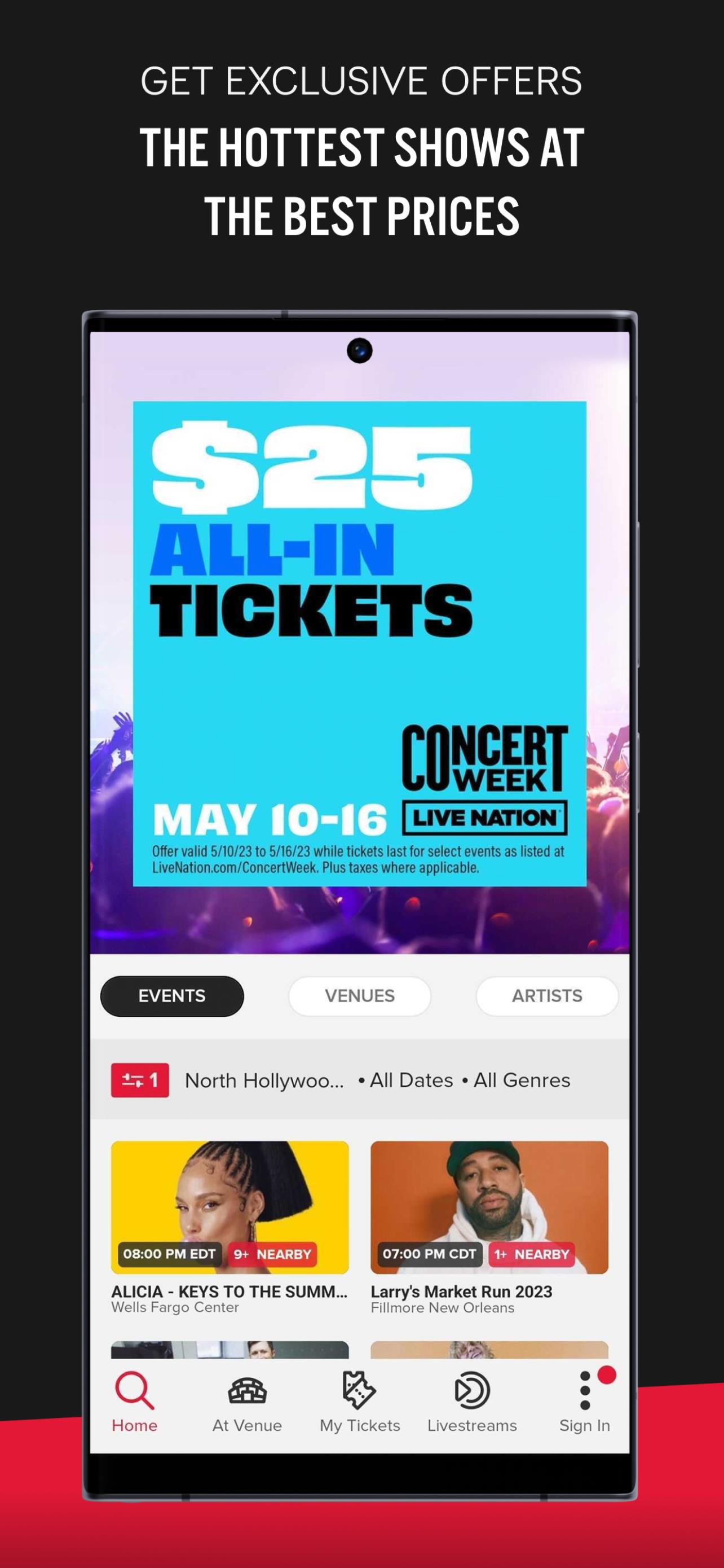 Live Nation At The Concert Screenshot 2