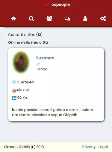 WooPeople Social Incontri Скриншот 1
