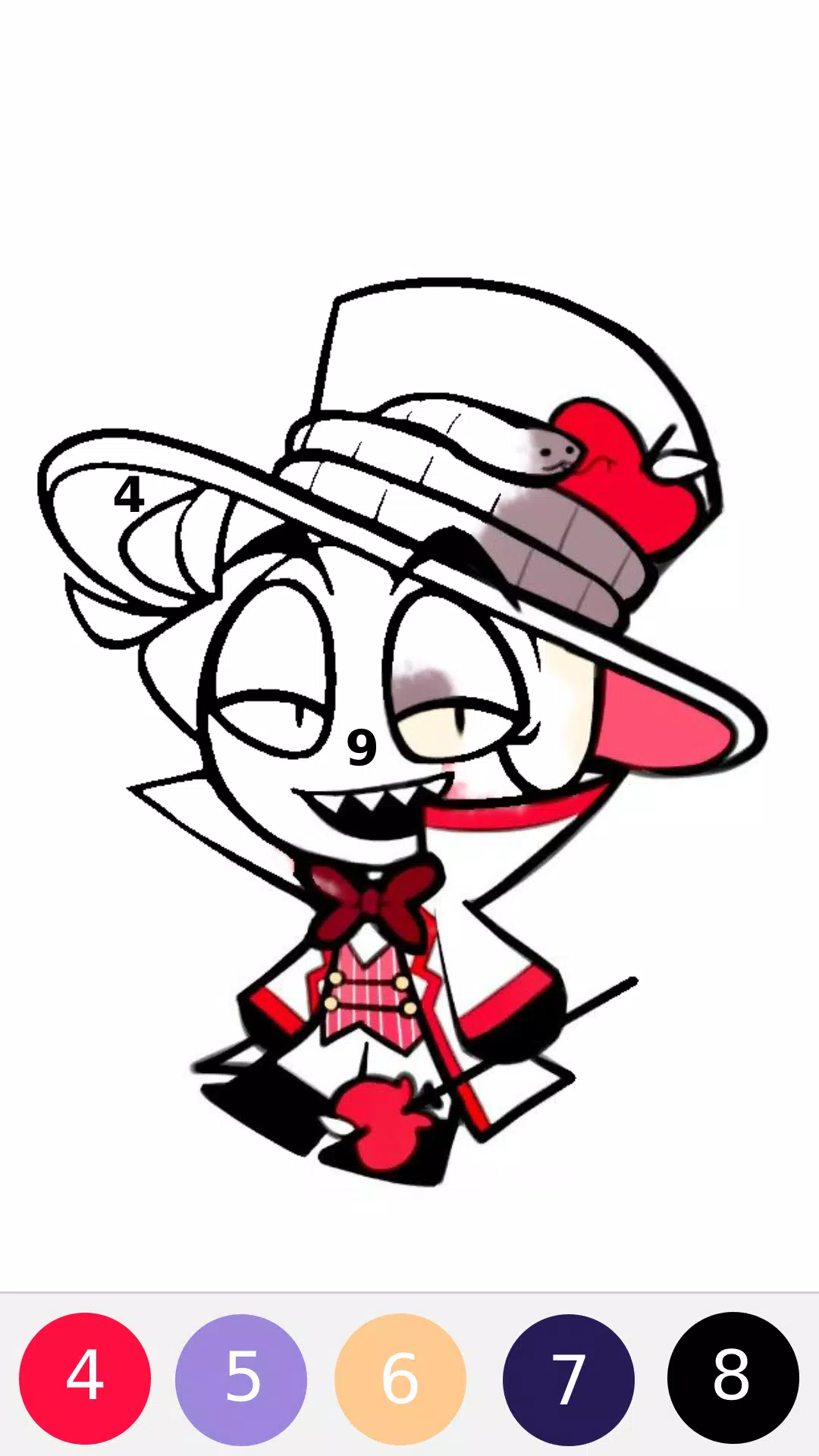 Alastor Hotel Coloring Скриншот 2
