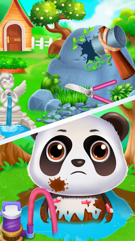 Panda caretaker pet salon game Скриншот 3