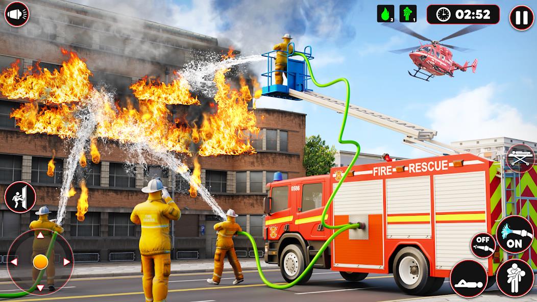 Fire Truck Sim: Truck Games Mod Скриншот 2