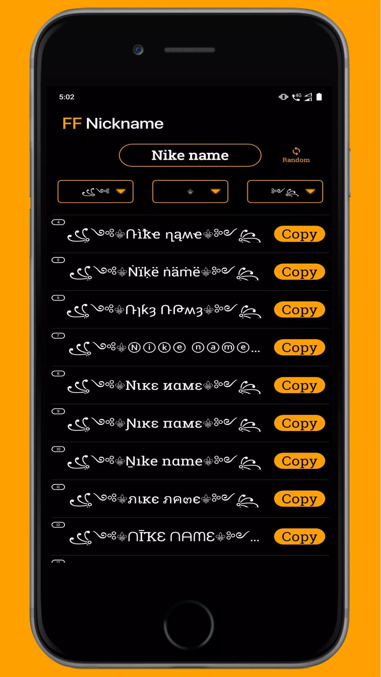 FF Name Creator - Nickname Generator For Games Скриншот 4