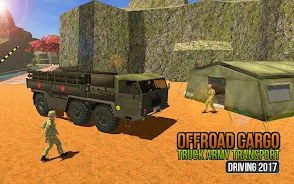 Offroad US Army Truck Driving Ekran Görüntüsü 3