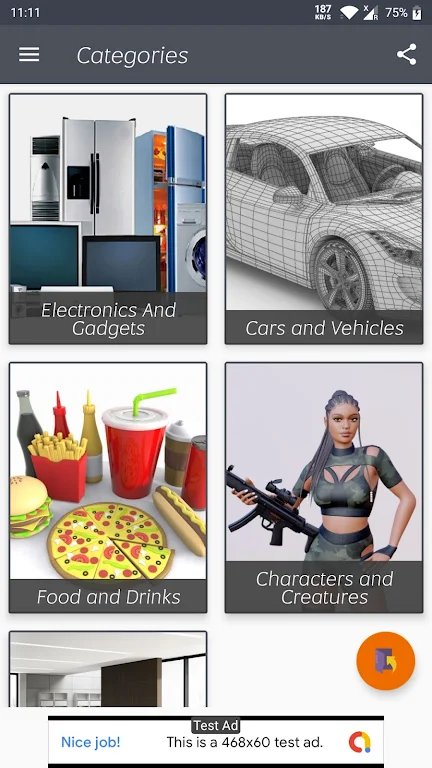 3D Model Viewer - OBJ/STL/DAE Скриншот 3