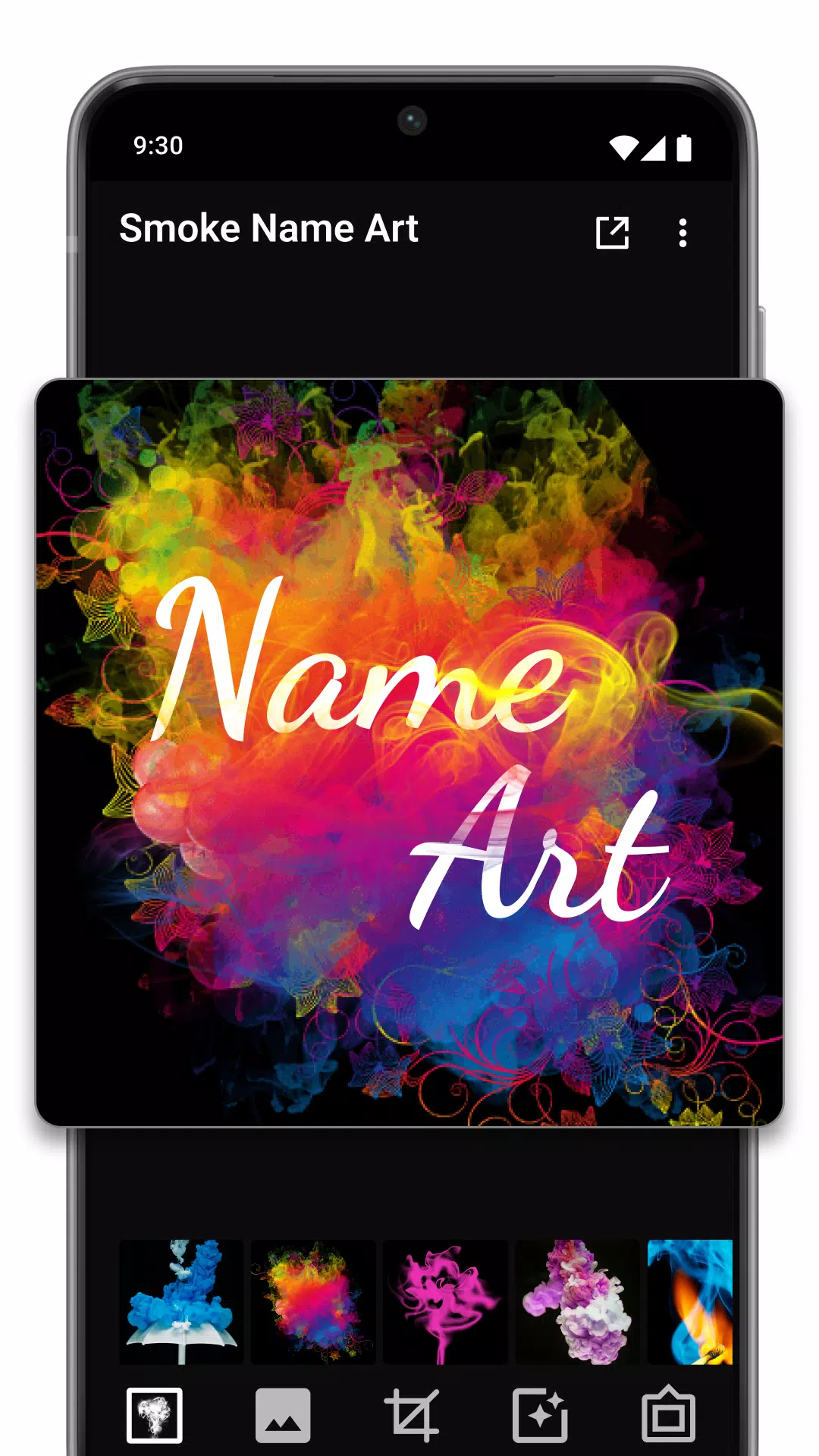 Smoke Name Art Maker ဖန်သားပြင်ဓာတ်ပုံ 4