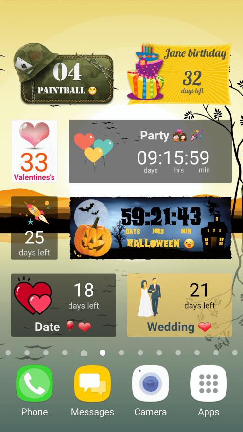 カウントダウンウィジェット Countdown Widget スクリーンショット 2