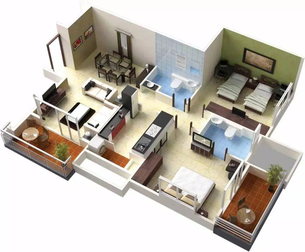3D small house design Captura de pantalla 3