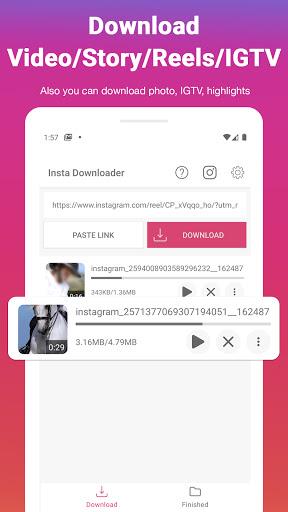 Video Downloader For Insta - IG Stories, Reels Ảnh chụp màn hình 1
