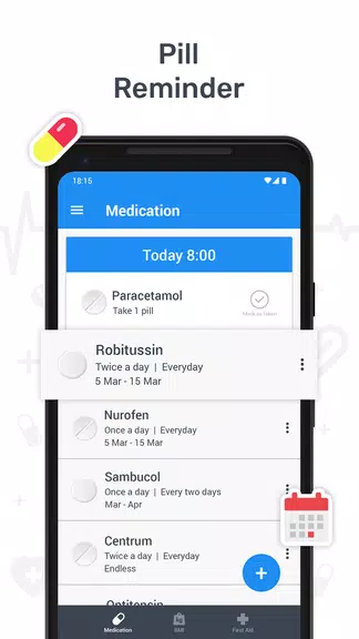 Health tracker & Pill Reminder應用截圖第3張