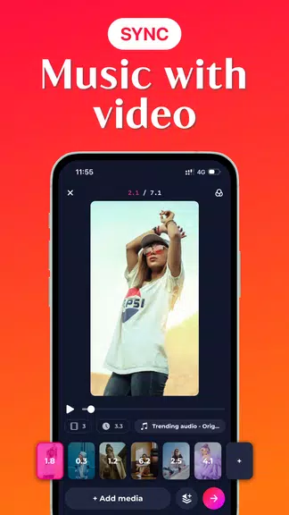 Template Video Maker & Editor Captura de pantalla 4