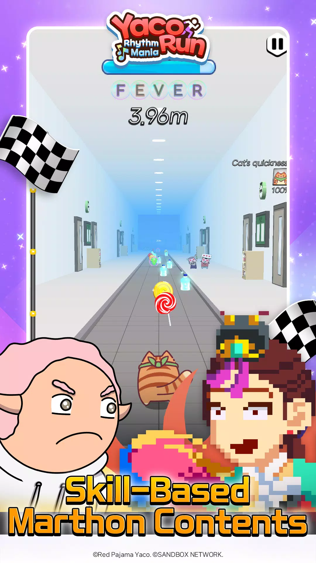 Yaco Run Rhythm - Cat SnackBar スクリーンショット 4