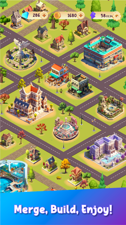 Merge Island - Dream Town Game Скриншот 1