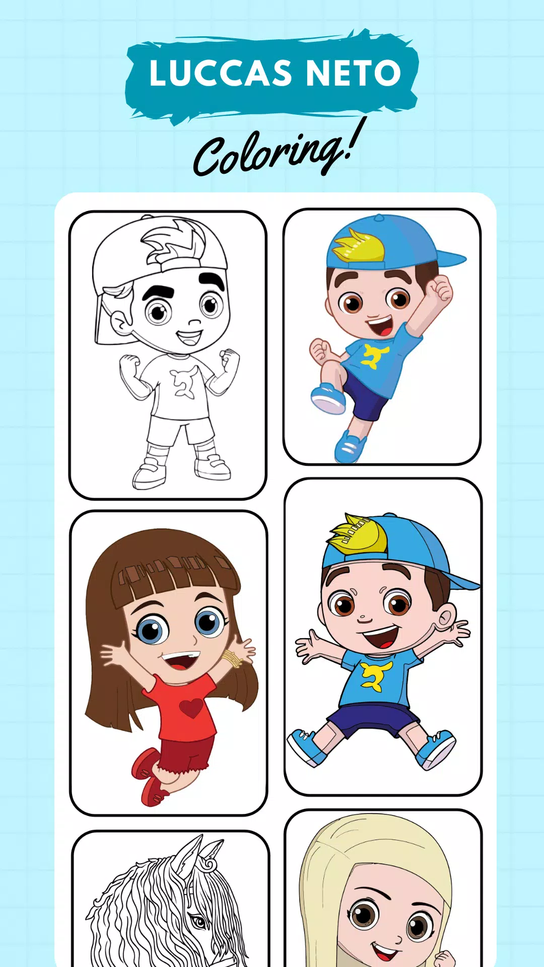 Luccas Neto Jogo de Colorir Скриншот 1