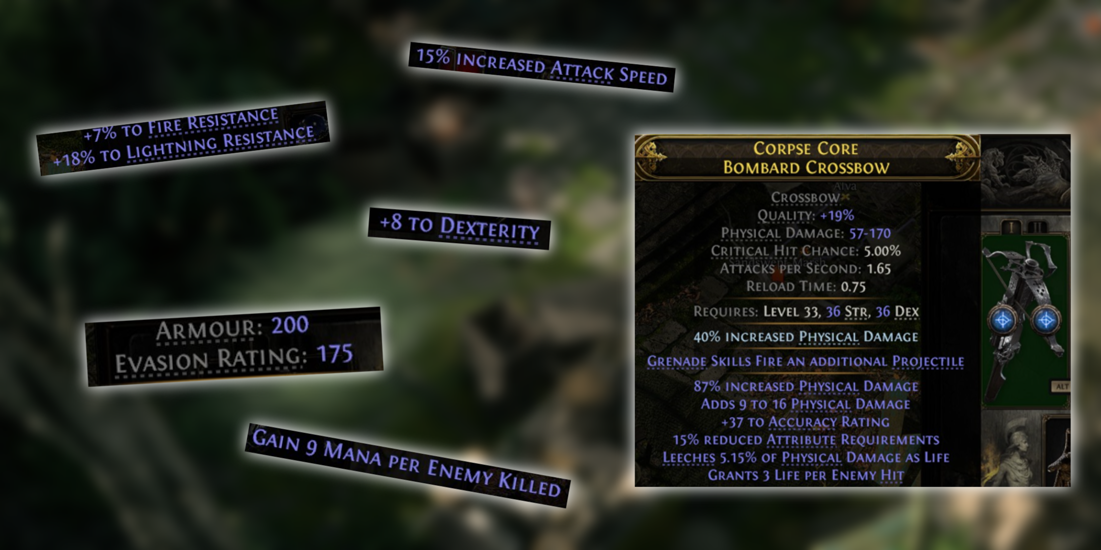 Recommended Item Modifiers Screenshot