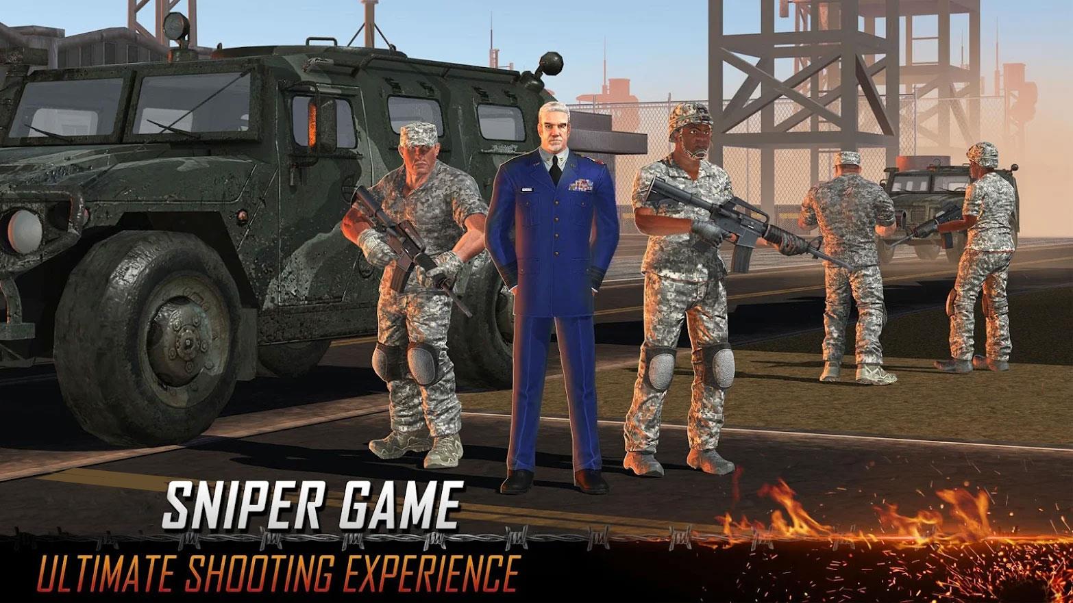 Army Sniper Gun Games Offline Captura de pantalla 2