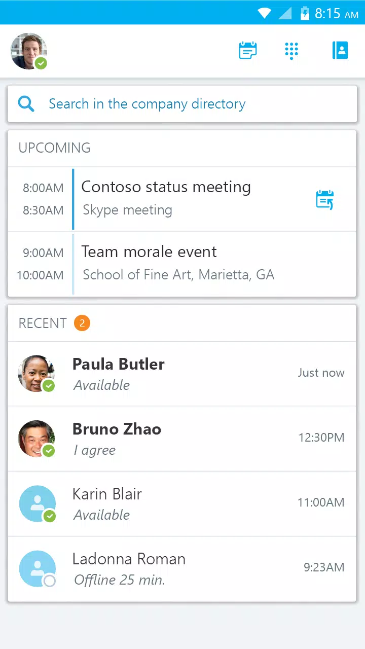 Skype for Business for Android Скриншот 4