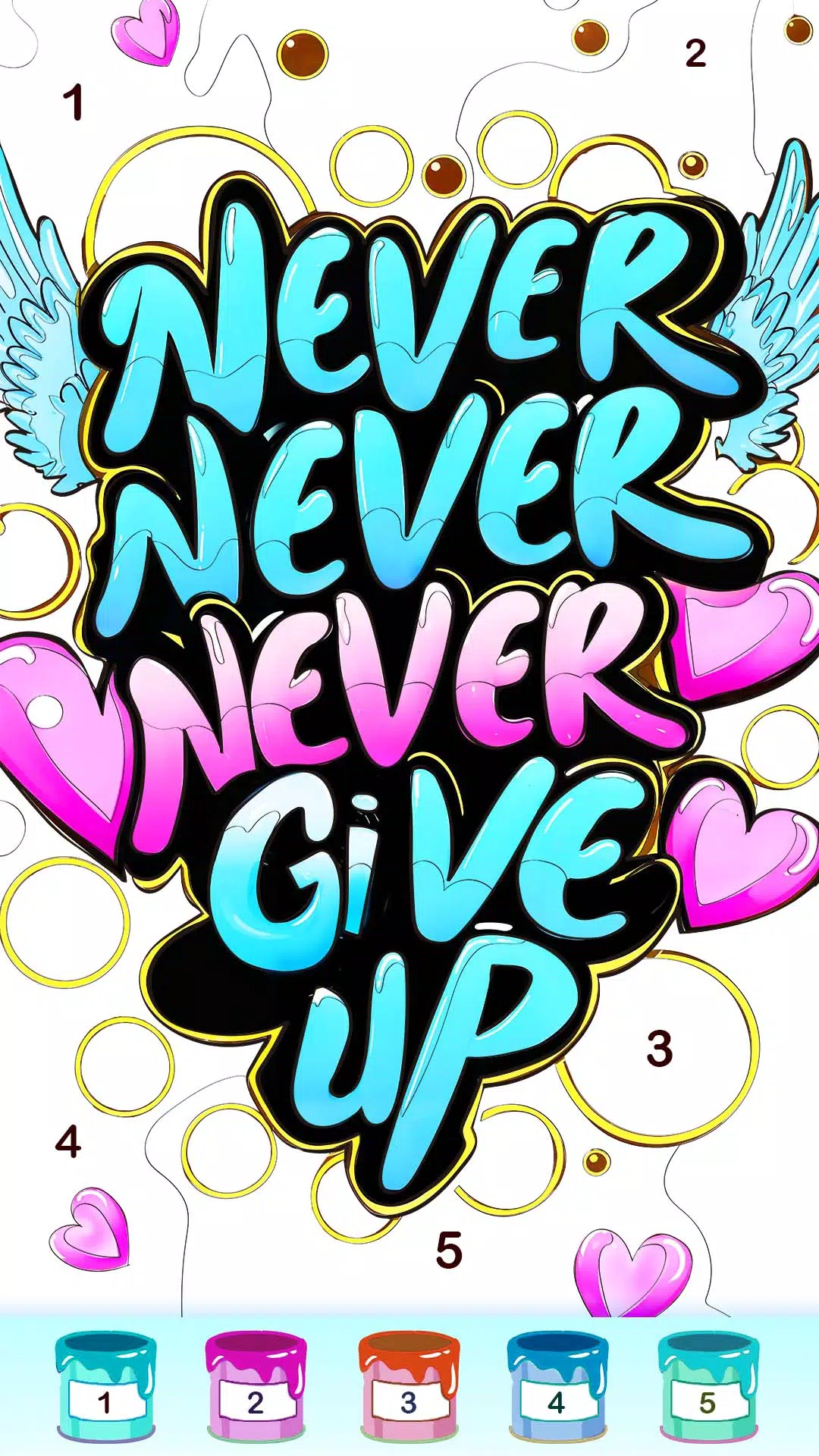 Graffiti Quote Color by number Captura de pantalla 3