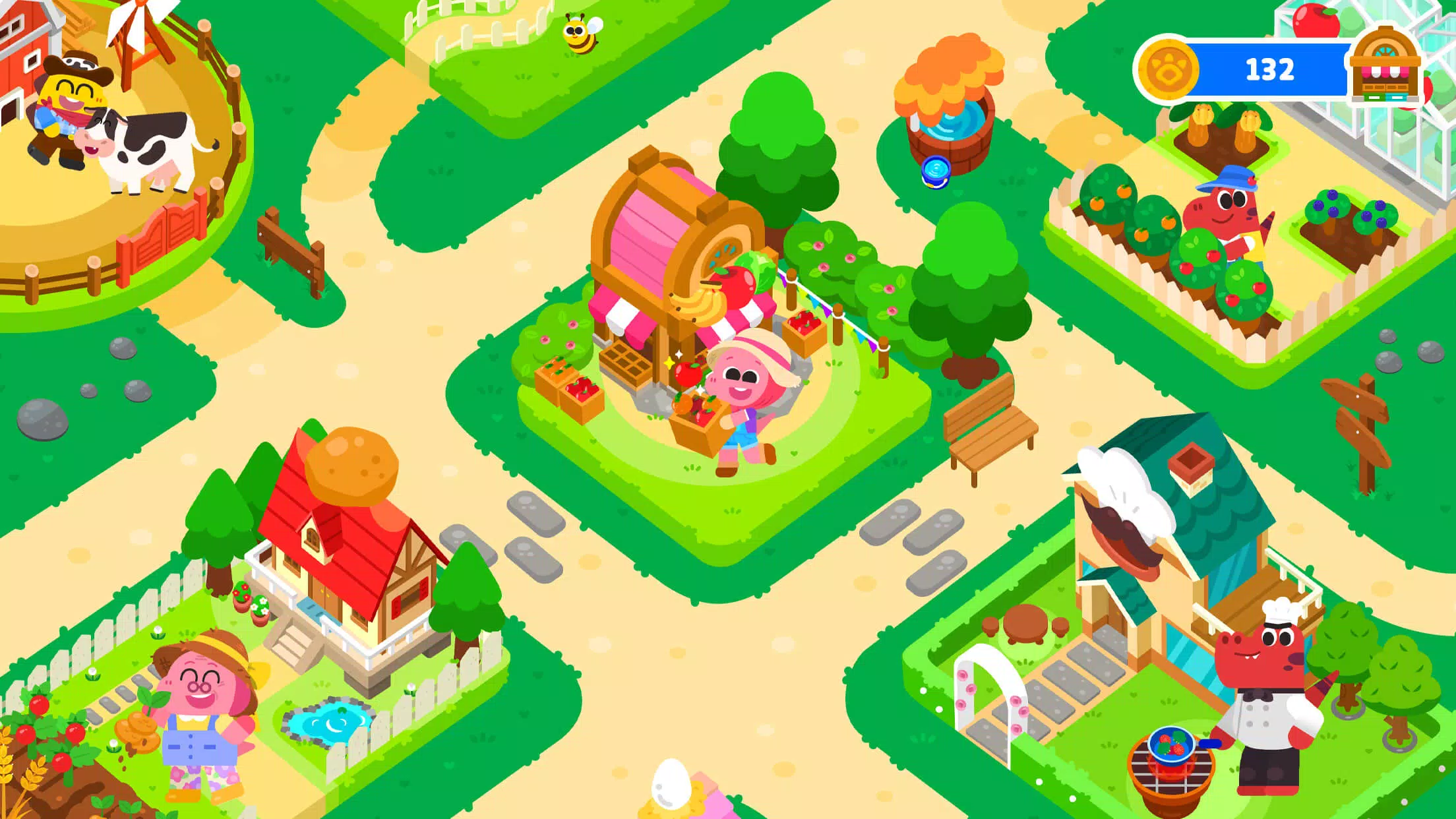 Cocobi Farm Town - Kids Game Скриншот 1