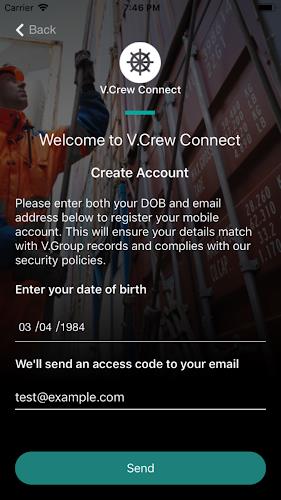 V.Crew Connect ဖန်သားပြင်ဓာတ်ပုံ 1