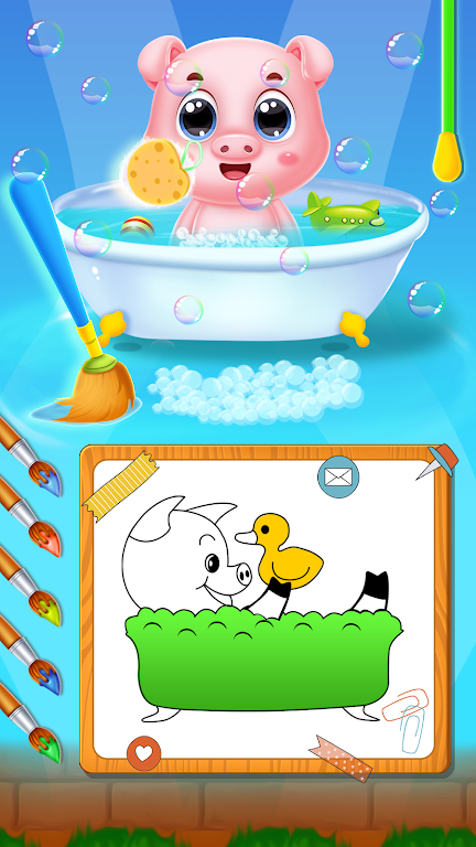Pinky pig mom newborn Скриншот 1