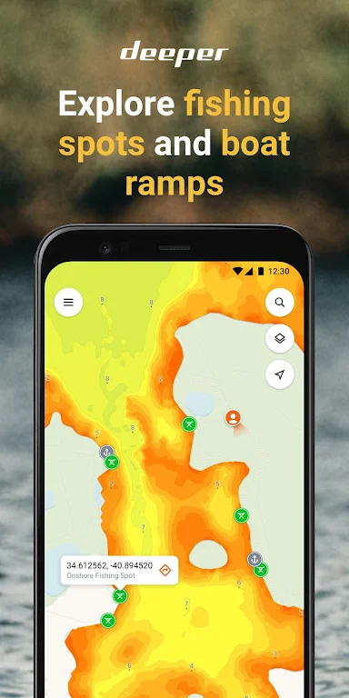 Fish Deeper - Fishing App ဖန်သားပြင်ဓာတ်ပုံ 1