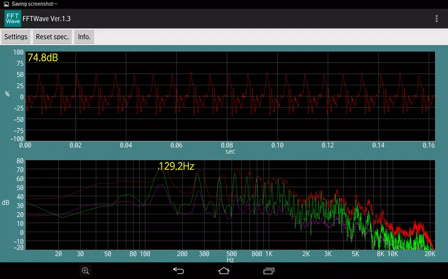Sound monitor FFTWave Скриншот 2