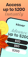 Klover - Instant Cash Advance Schermafbeelding 1