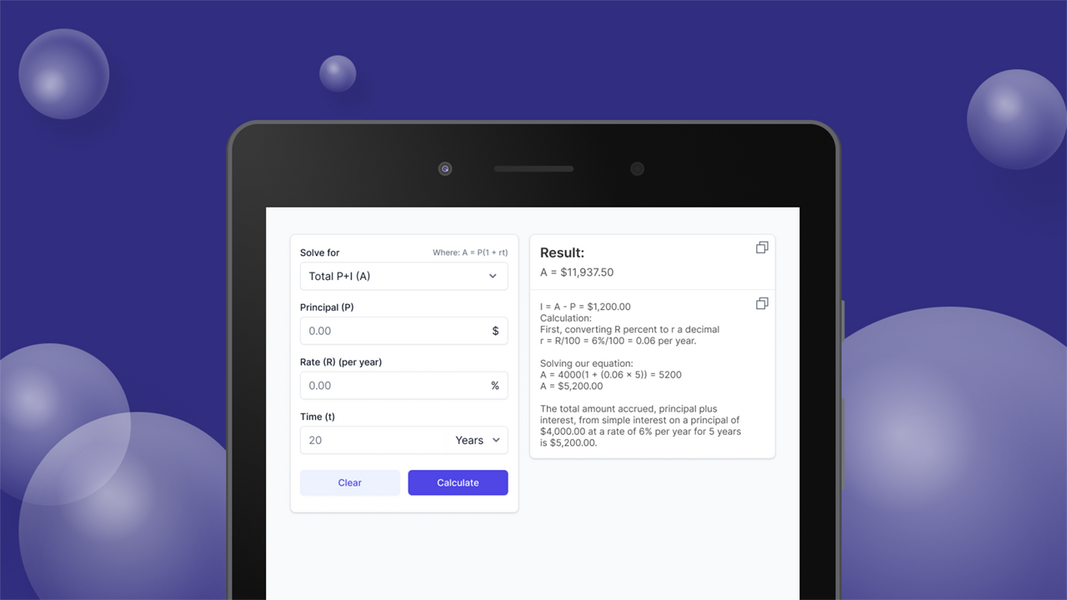 Simple Interest Calculator スクリーンショット 2