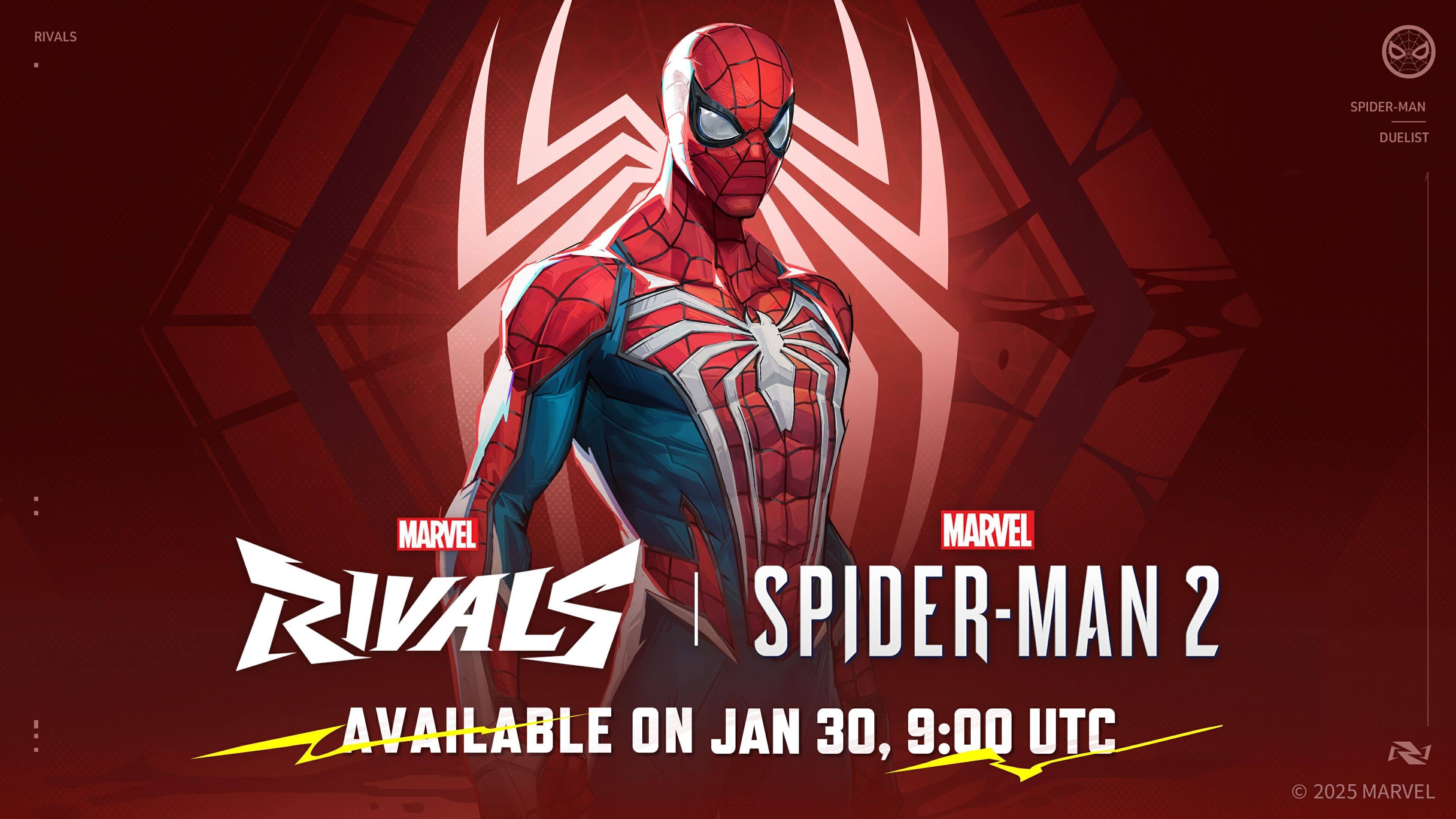 マーベルのライバルは、スパイダーマン2のスーツでスーツを着ています