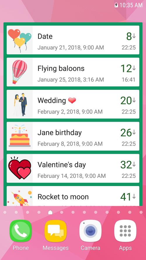 カウントダウンウィジェット Countdown Widget スクリーンショット 4