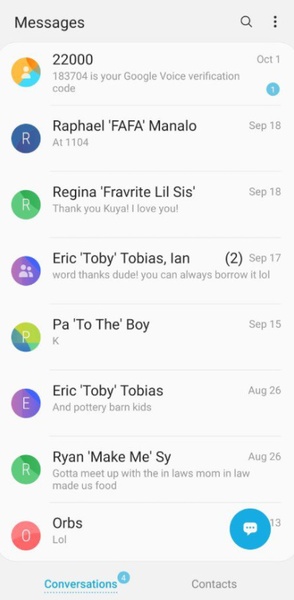 Samsung Messages Скриншот 2