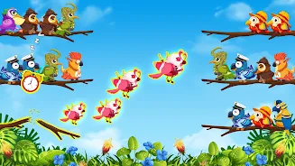 Bird Sort 2: Color Puzzle Скриншот 1