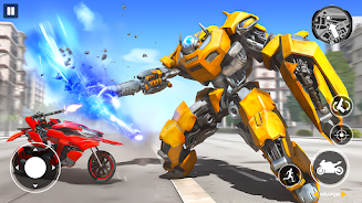 Real Robot Bike Transform Game Ảnh chụp màn hình 1