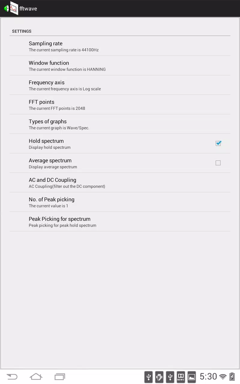 Sound monitor FFTWave Скриншот 3