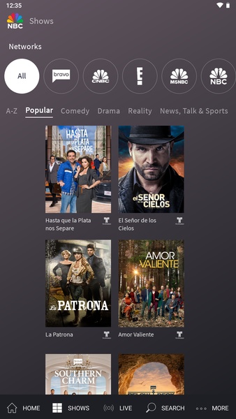The NBC App - Stream TV Shows Screenshot 1