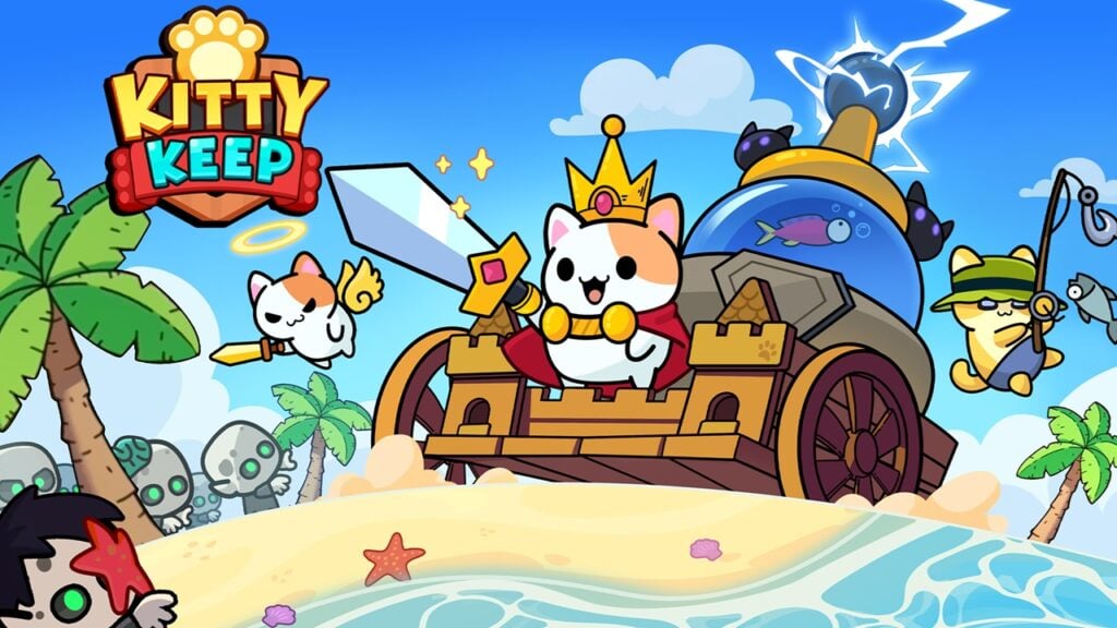 키티 키트 : 해변 타워 방어를위한 복장 고양이!