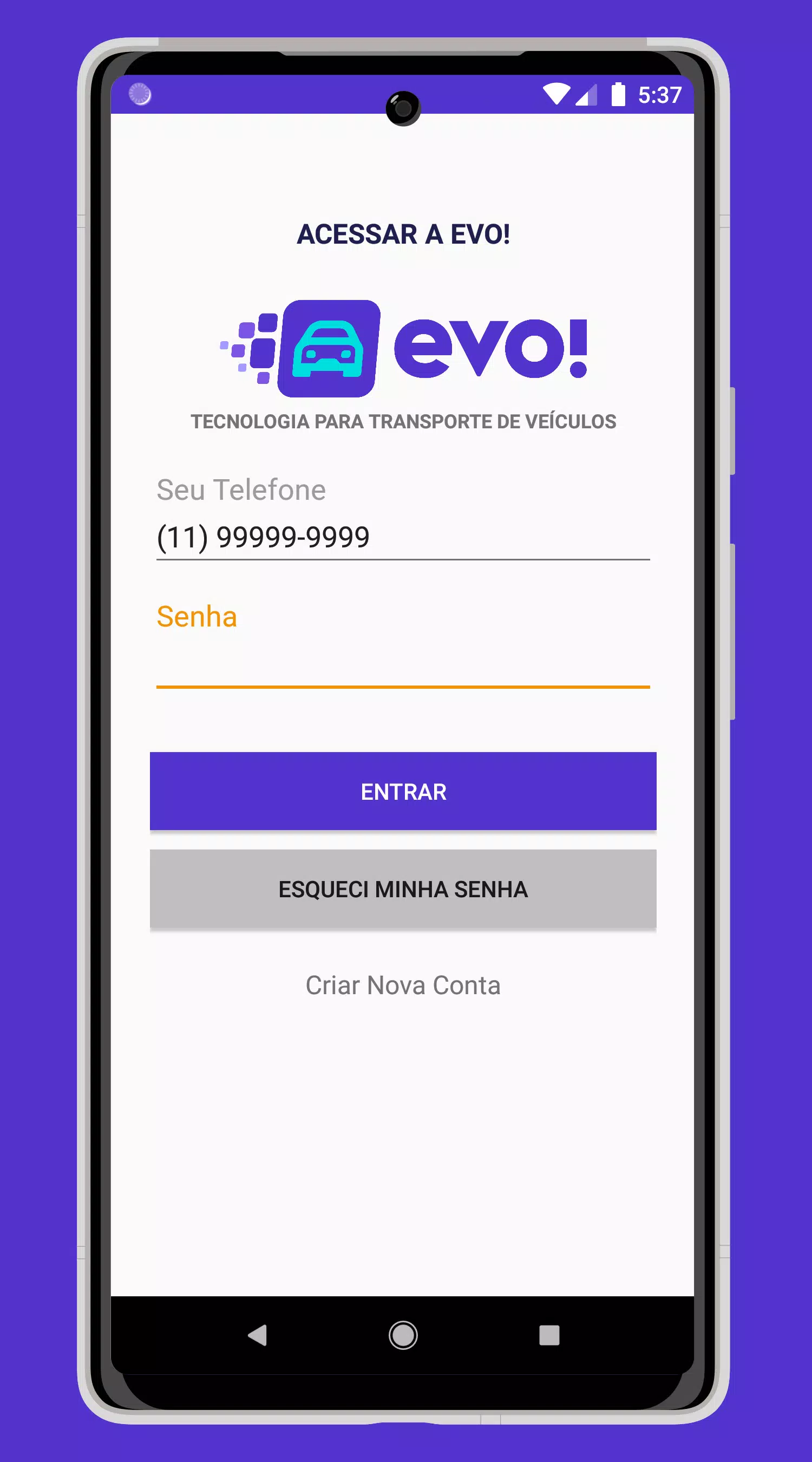 EVO! Transporte de Veículos Captura de pantalla 1