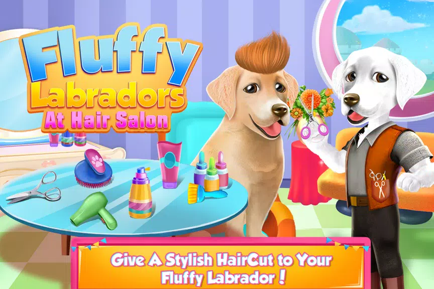 Fluffy Labradors at Hair Salon Скриншот 1
