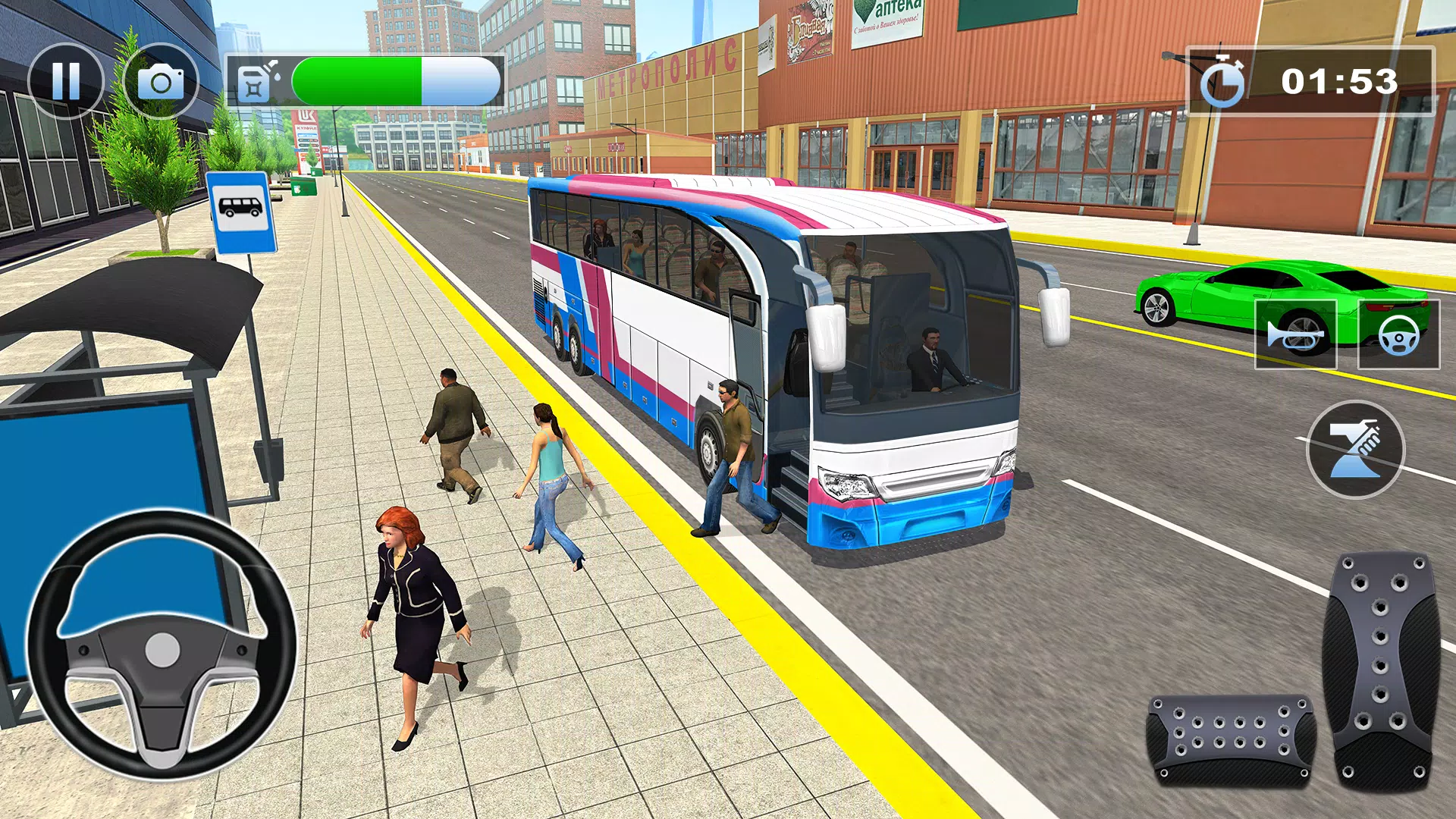 Bus Driving Simulator PVP Game Скриншот 4