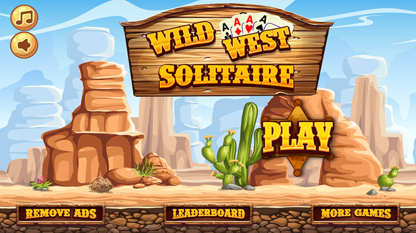 Wild West Tri Peaks Solitaire Скриншот 1
