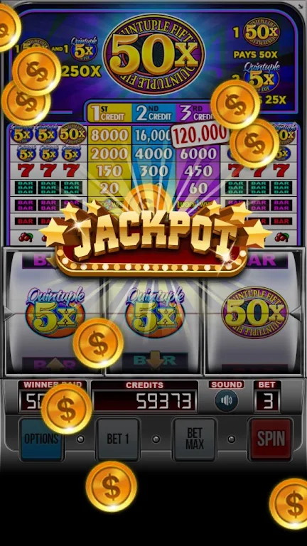 Quintuple 50x Free Slots應用截圖第2張
