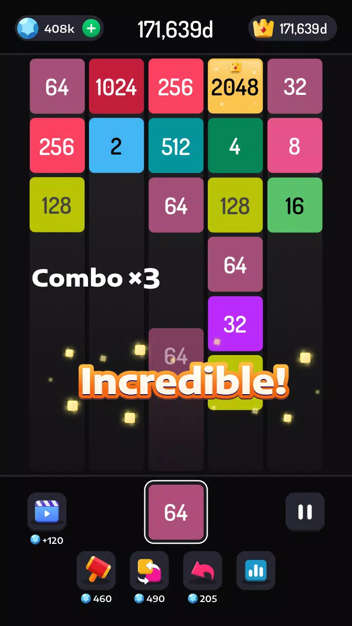 2048 Merge Games - M2 Blocks Captura de pantalla 3