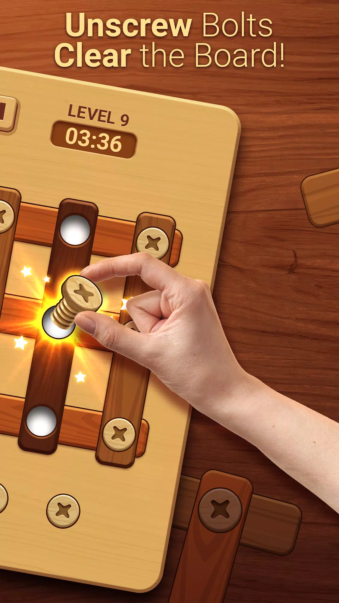 Woodle - Wood Screw Puzzle Screenshot 2