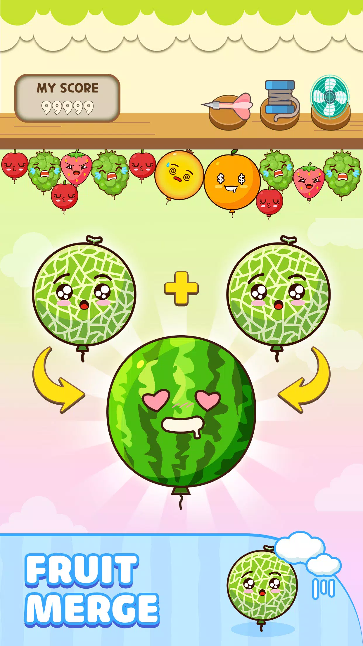Melon Balloon: Fruit Merge应用截图第1张