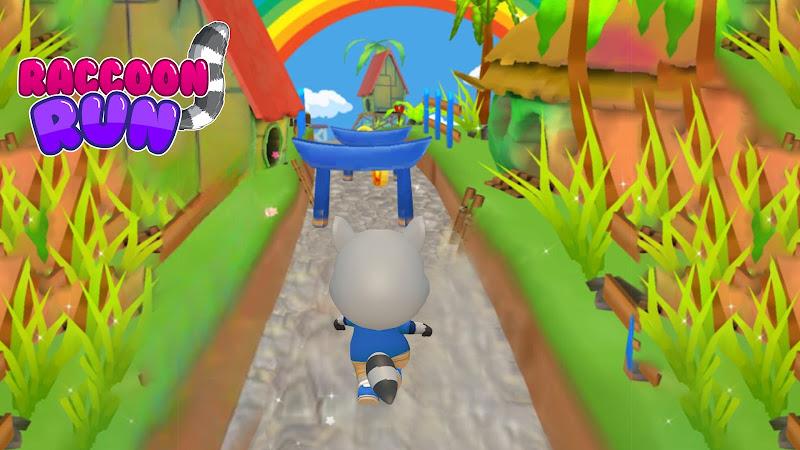 Raccoon Fun Run: 跑步 遊戲 2023應用截圖第1張