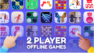 2 Player - Offline Games ဖန်သားပြင်ဓာတ်ပုံ 1