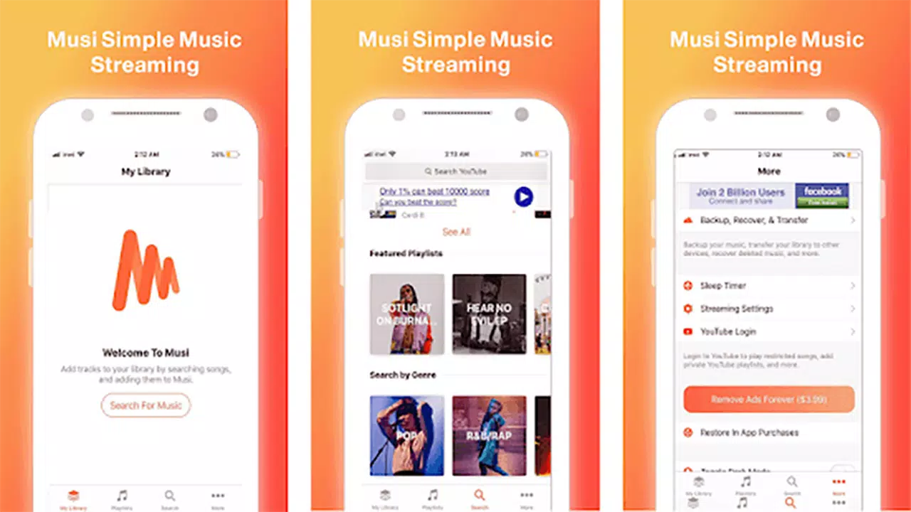 Musi : Simple Music Streaming Advice Tangkapan skrin 3