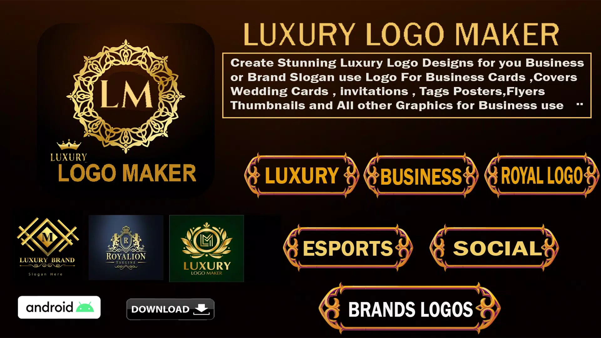 Luxury Logo maker, Logo Design 스크린샷 1